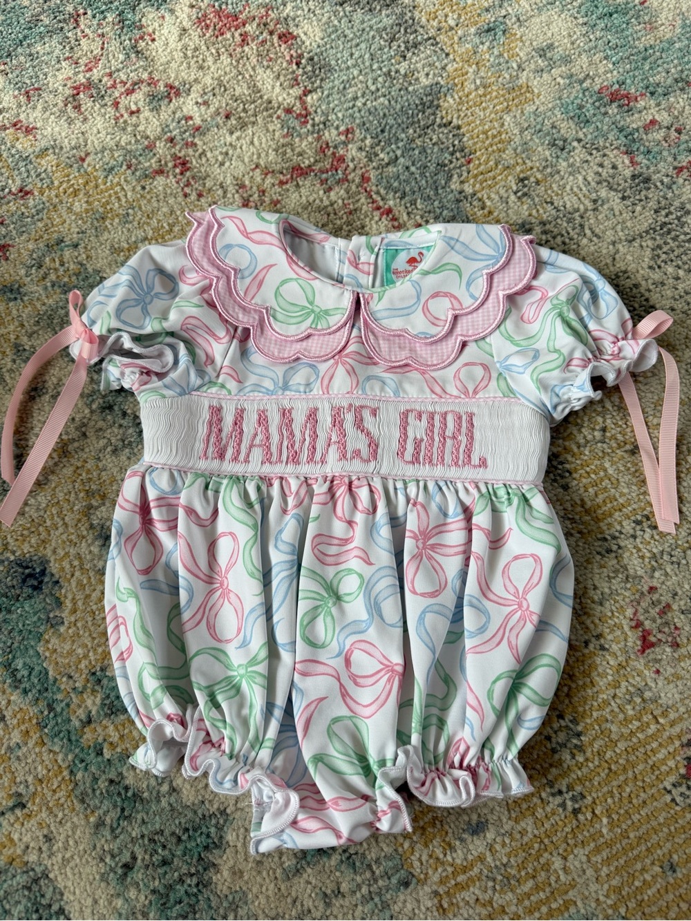 Mama's Girl Smocked Baby One-Piece